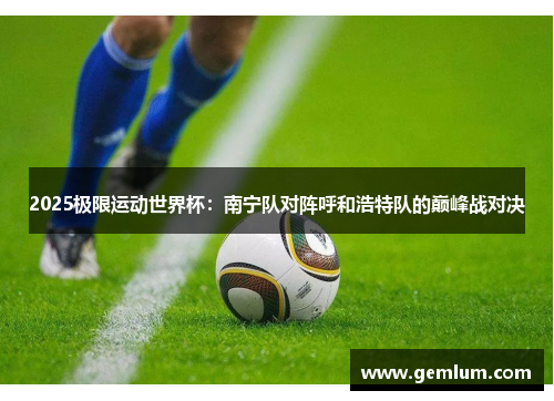 2025极限运动世界杯：南宁队对阵呼和浩特队的巅峰战对决